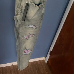 Distressed Light Blue Jeans
